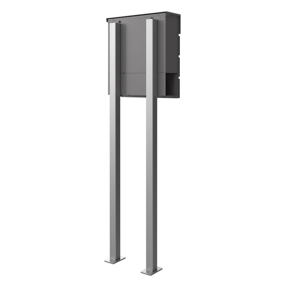 Standbriefkasten KANT Edition mit Zeitungsfach - Design Elegance 3 - DB 703 eisenglimmer