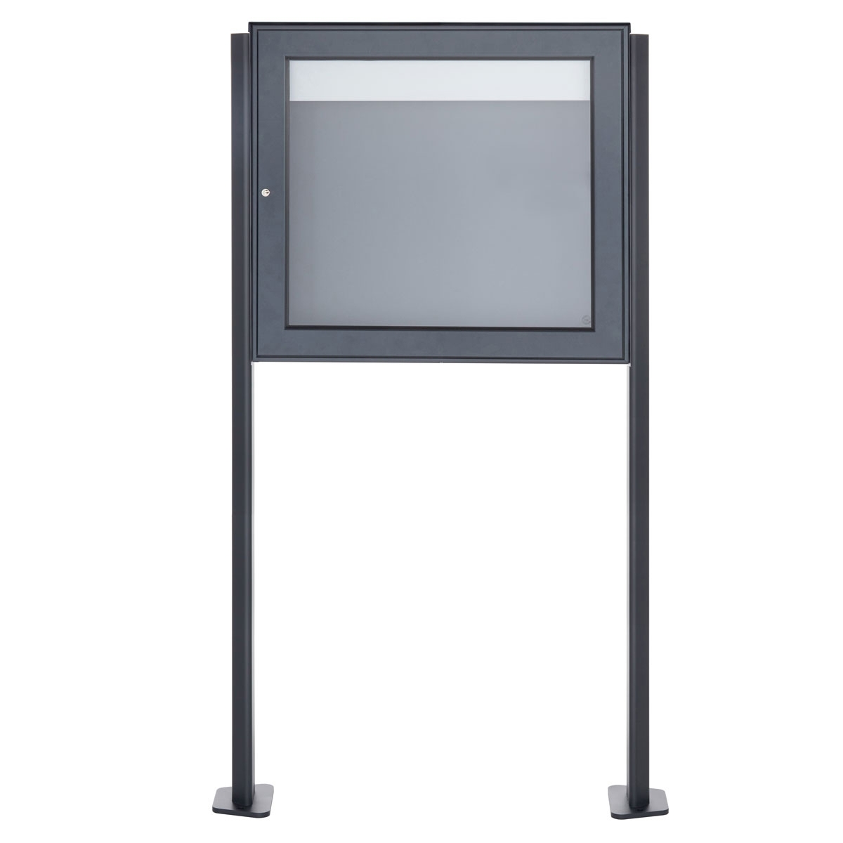 Freistehender Schaukasten BASIC Plus 389X ST-T - 710x660 - RAL 7016 anthrazitgrau