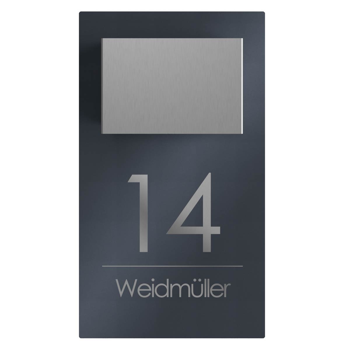 Design Wandleuchte KEPLER SMALL 225x395 - 2-seitig - Bi-Color - Hausnummer - Straße o. Name