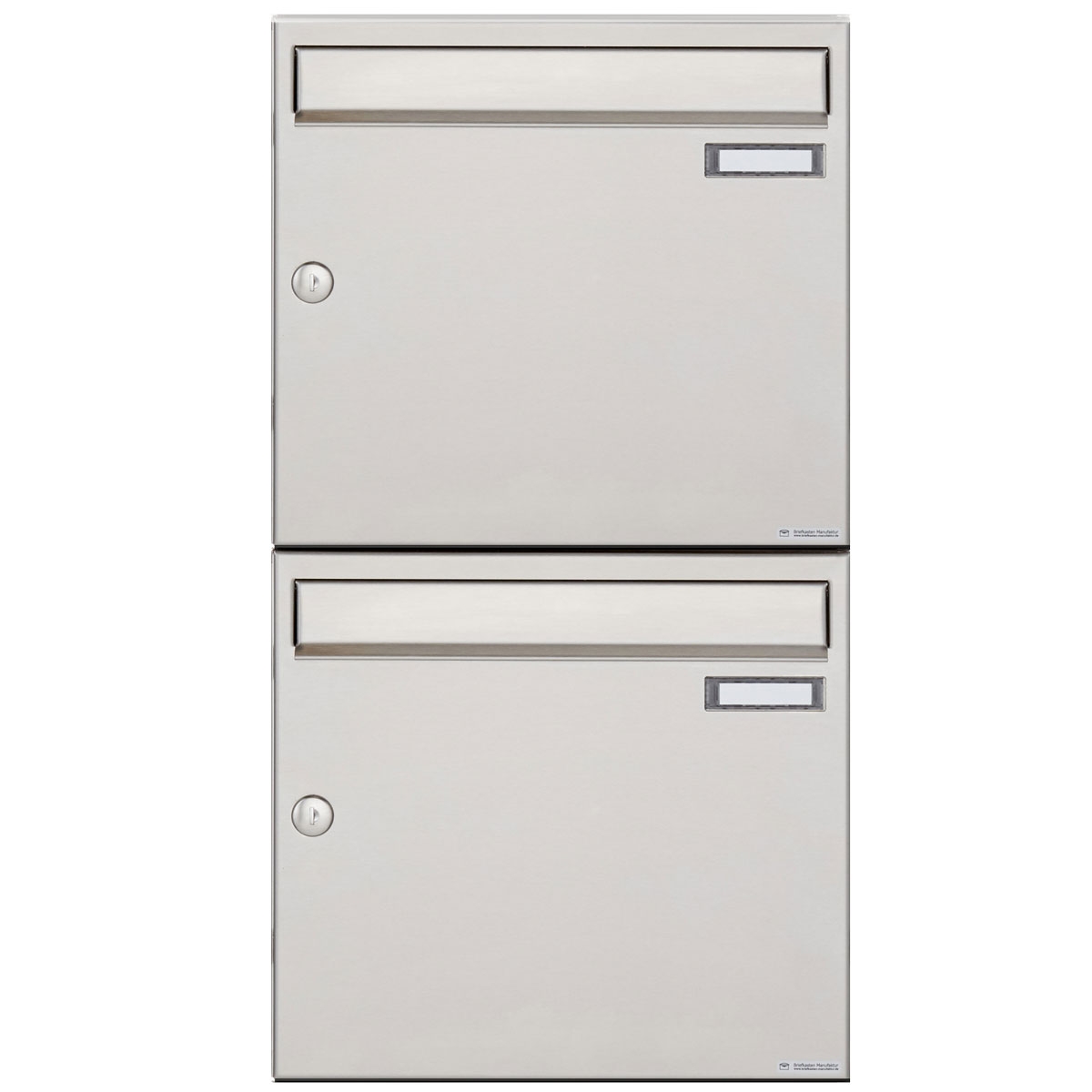 2er 1x2 Edelstahl Aufputz Briefkastenanlage Design BASIC 382A-AP