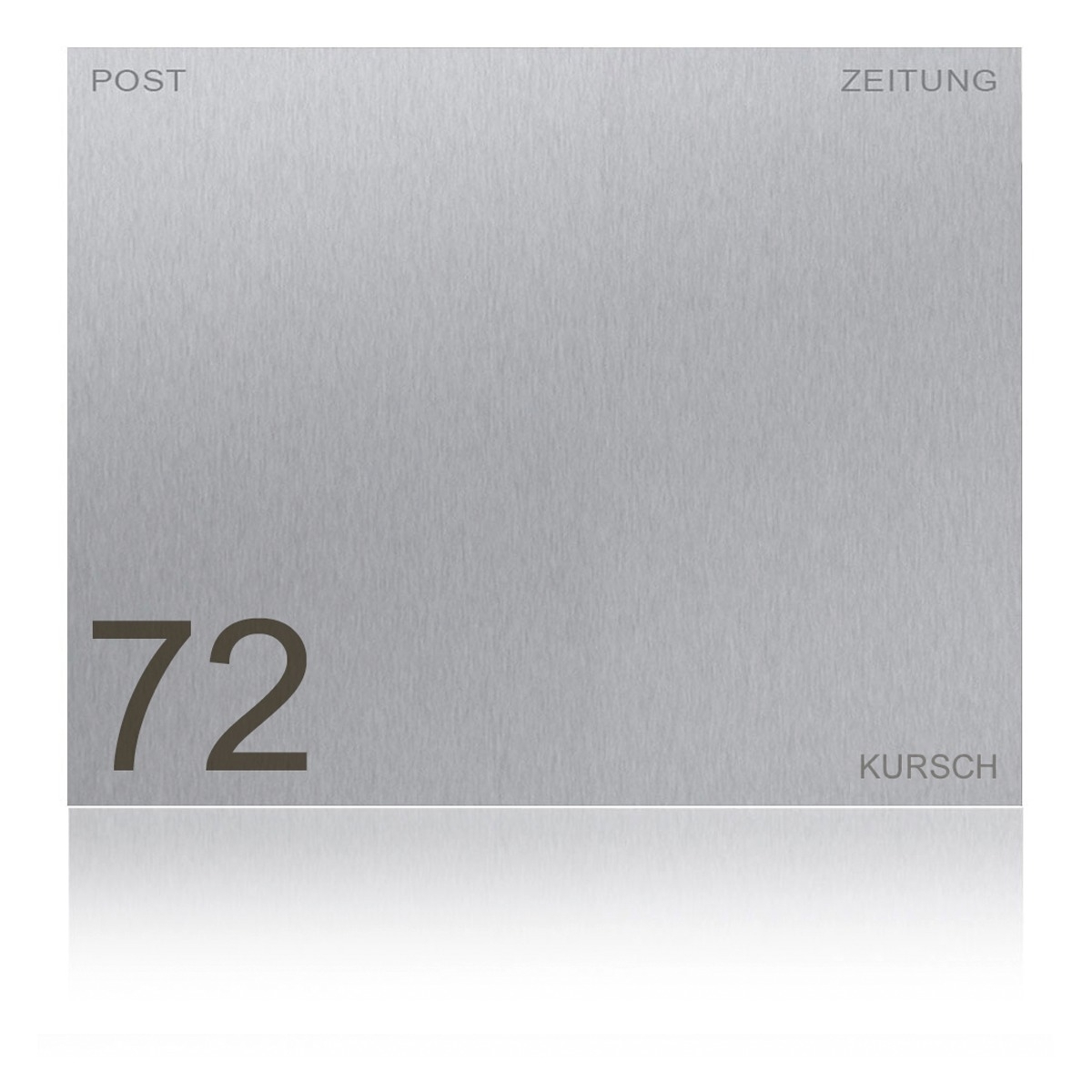 Design Briefkasten mit Zeitungsfach SCHILLER BIG VA7016 - Edelstahl V2A, geschliffen & RAL 7016 anthrazitgrau