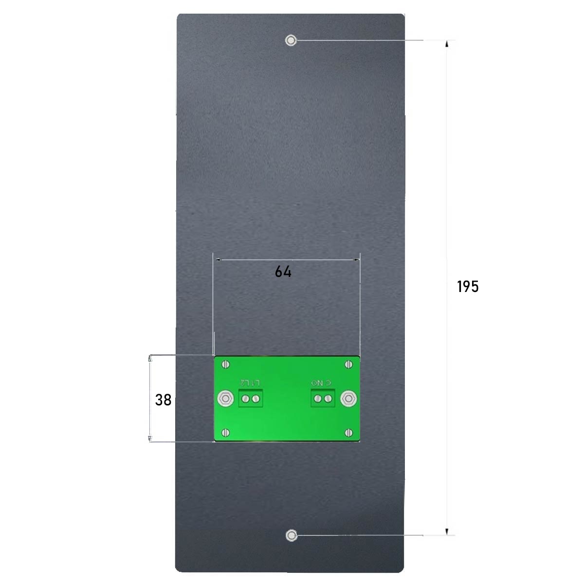 Edelstahl Klingelplatte KEPLER 100x225 - LED Klingeltaster - RAL nach Wahl