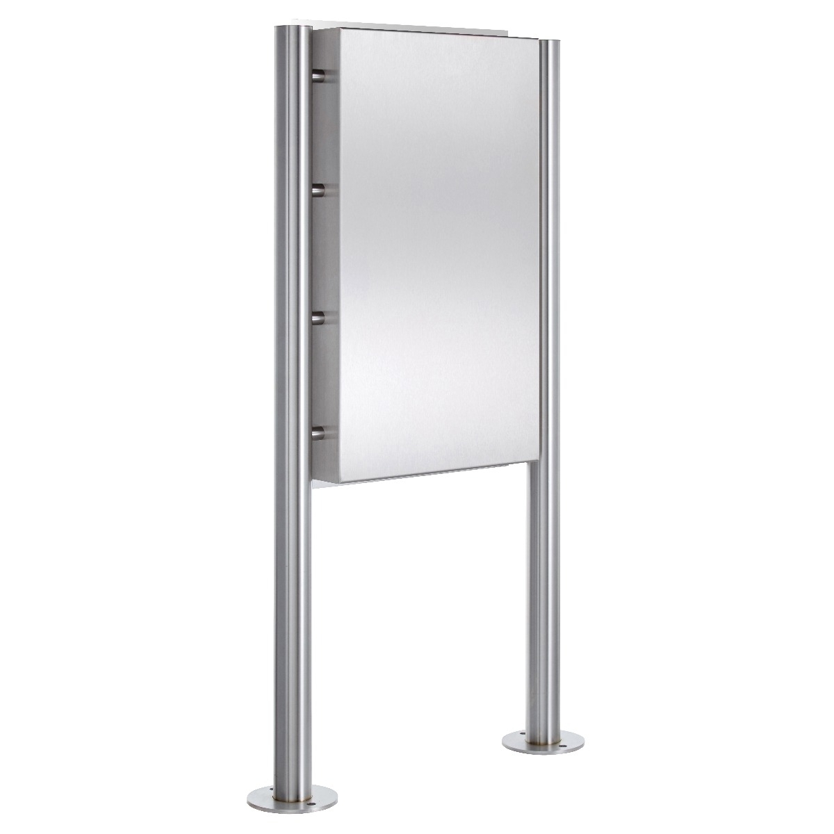 Edelstahl Standbriefkasten Designer Modell BIG ST-R mit DoorBird Video- Sprechanlage - RAL nach Wahl