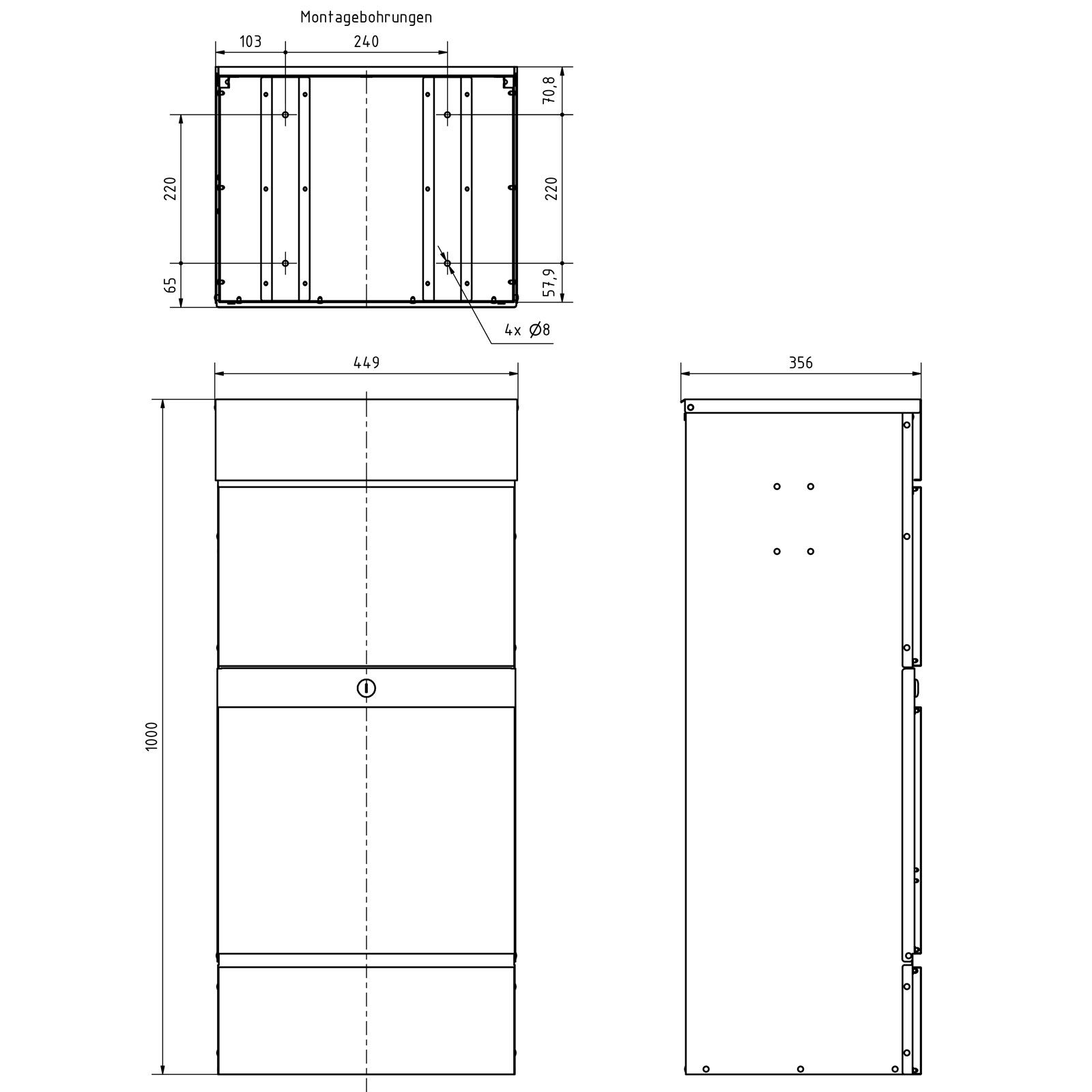 Standbriefkasten Paketbox KLEIST Edition - Design Elegance 2 - RAL 9007 graualuminium