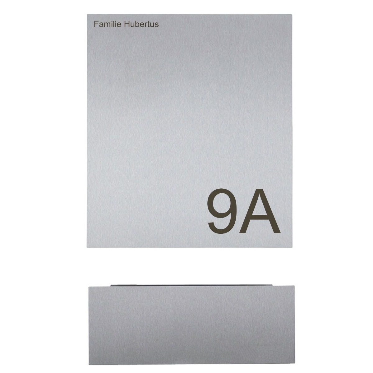 Design Briefkasten SCHILLER MEDIUM VA7016 - Edelstahl V2A, geschliffen & RAL 7016 anthrazitgrau