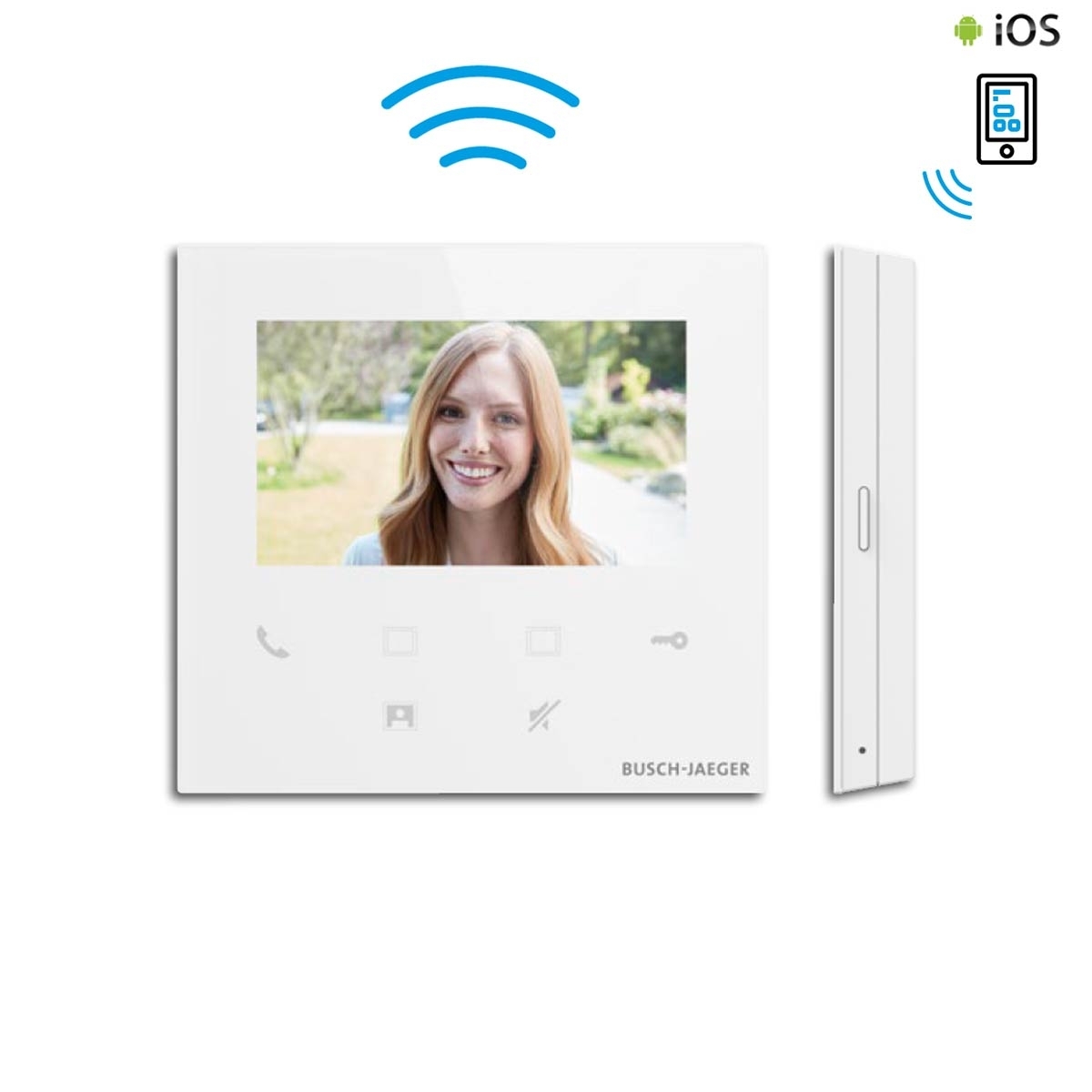 Busch-Jaeger Busch-Welcome® Video Innenstation 4.3" WLAN weiss Aufputz