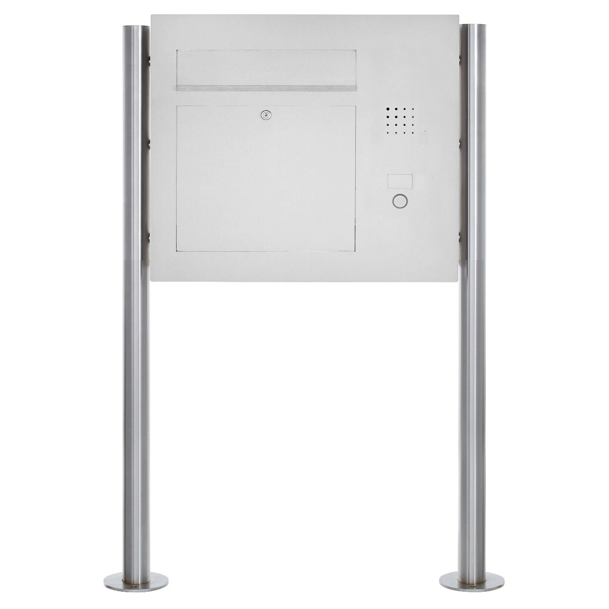 Edelstahl Standbriefkasten Designer Modell BIG ST-R - Clean Edition - Seitlich - INDIVIDUELL