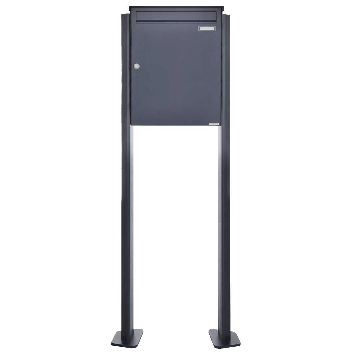 Großraumbriefkasten freistehend Design BASIC 380BP-440 ST-T - RAL 7016 Anthrazit-Grau