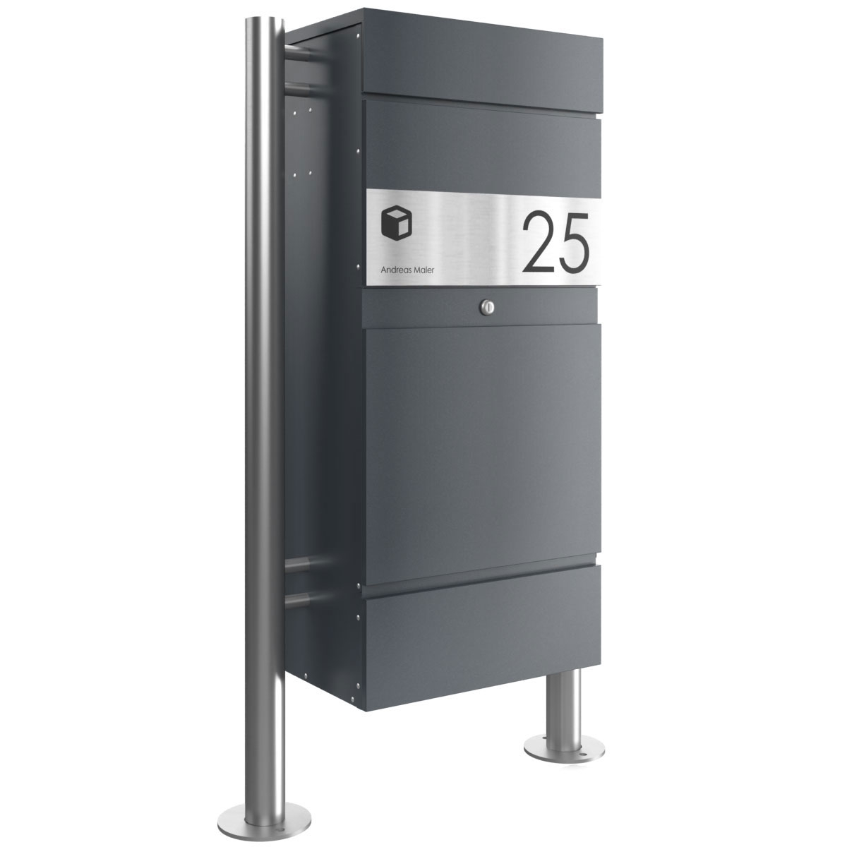 Paketbriefkasten freistehend KLEIST Edition ST-R - Design Elegance 1 - RAL 7016 anthrazitgrau