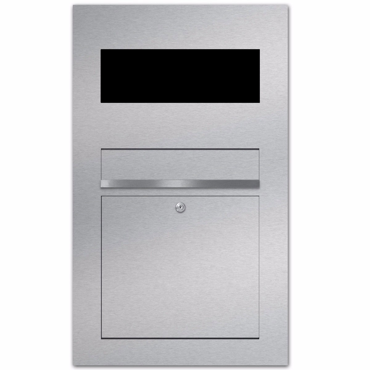 Edelstahl Briefkasten Designer Modell BIG - GIRA System 106 - 3-fach vorbereitet