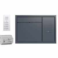 Cassetta per le lettere da incasso di design GOETHE UP side con GIRA System 106 - colore RAL - AUDIO Set completo