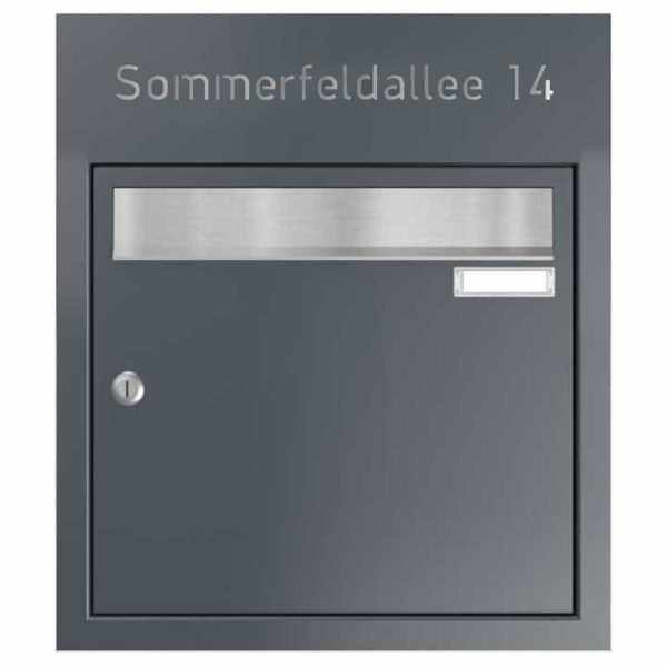 Flush-mounted letterbox system BASIC - Edition NELLY - BI-Color VA-RAL 7016 anthracite gray