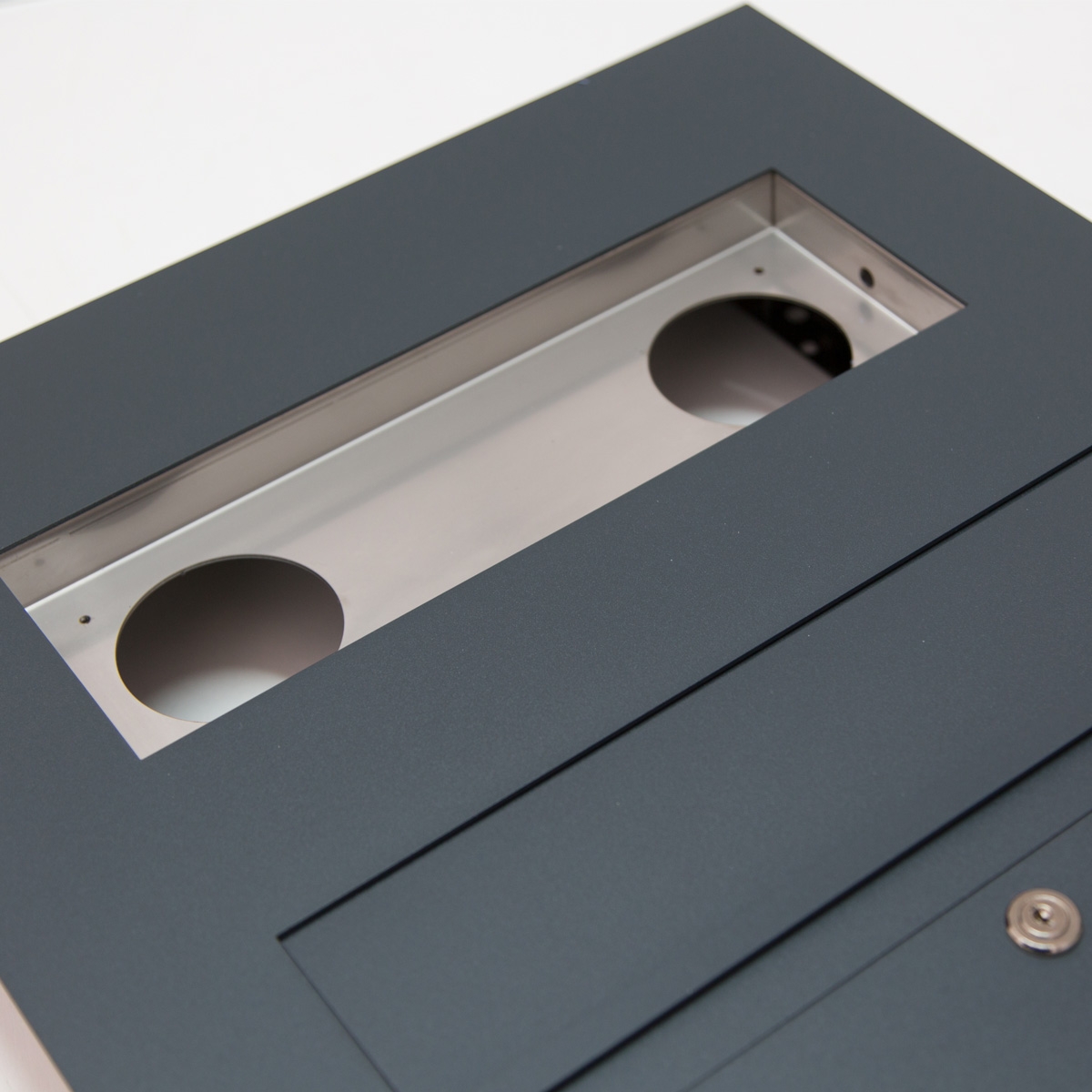 CD-16 Edelstahl Briefkasten Frontplatte (160x310 mm)
