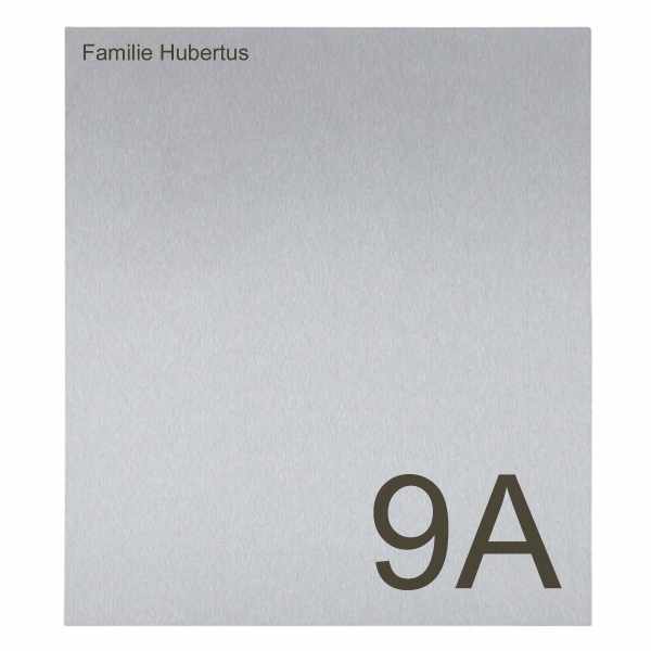 Design Briefkasten SCHILLER MEDIUM VA7016 - Edelstahl V2A geschliffen & RAL 7016