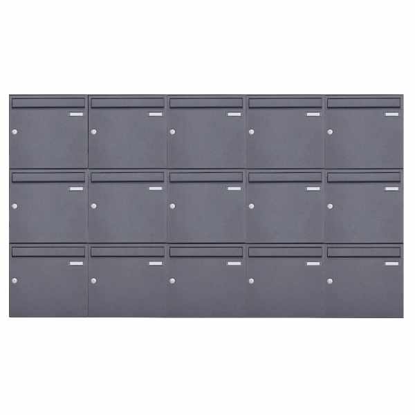 15-compartment 3x5 surface mailbox design BASIC 382A AP - DB703 mica iron