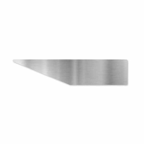 Self-adhesive nameplate 174x46.5 - triangle - polished stainless steel