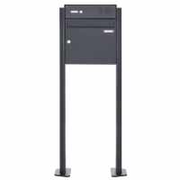 Standbriefkasten Design BASIC Plus 380X ST-T mit Klingelkasten - RAL nach Wahl