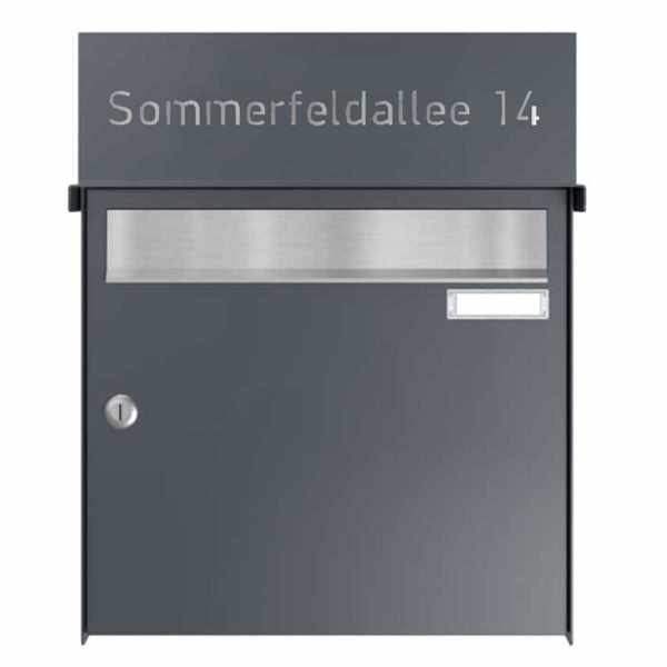 Surface-mounted letterbox system BASIC - Edition NELLY - BI-Color VA-RAL 7016 anthracite gray