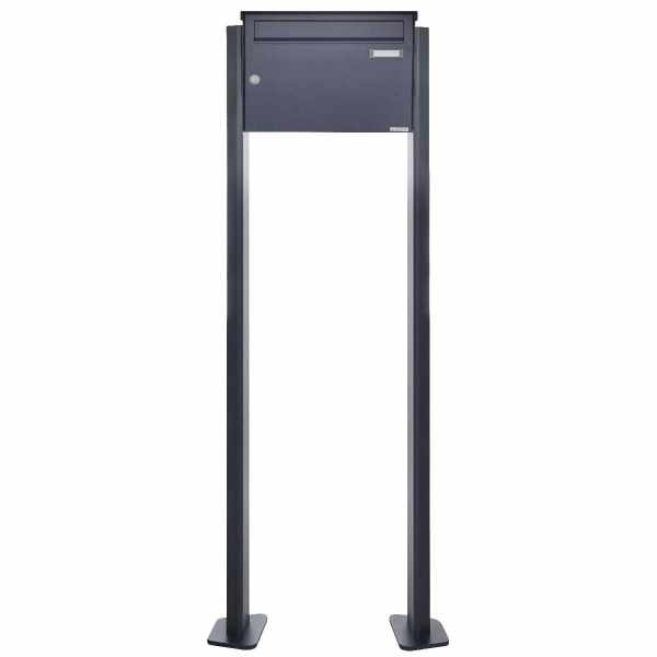 Large capacity free-standing letterbox Design BASIC 380BP-220 ST-T - RAL 7016 anthracite-grey